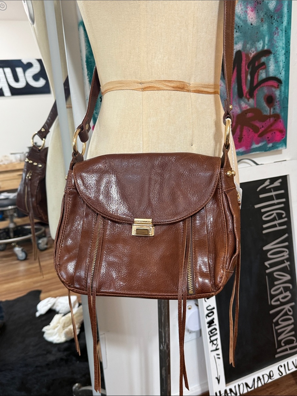 Brown Leather Crossbody Bag – Classic Women's Shoulder Bag